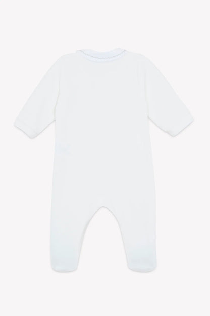 Pajamas Ecru velvet peter pan collar embroidery