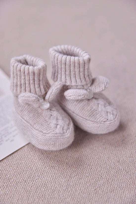 Slippers wool cashmere cable knitwear