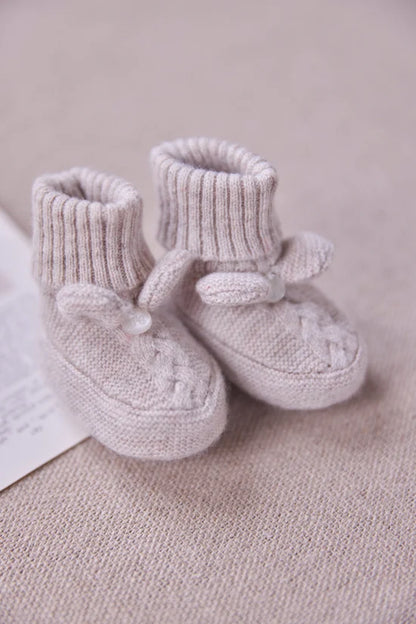 Slippers wool cashmere cable knitwear