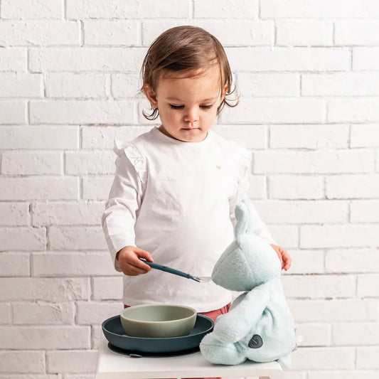 Dinner set 4 pcs with bib green