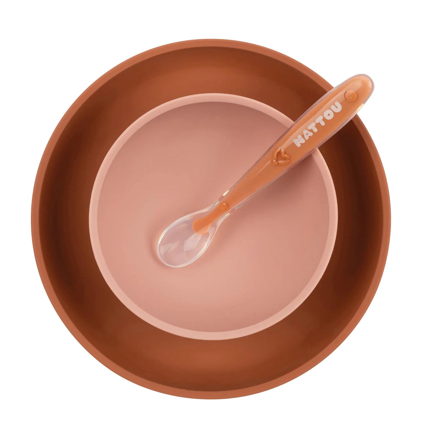 Dinner set 4 pcs with bib pink