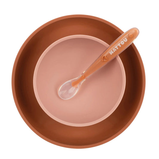Dinner set 4 pcs with bib pink