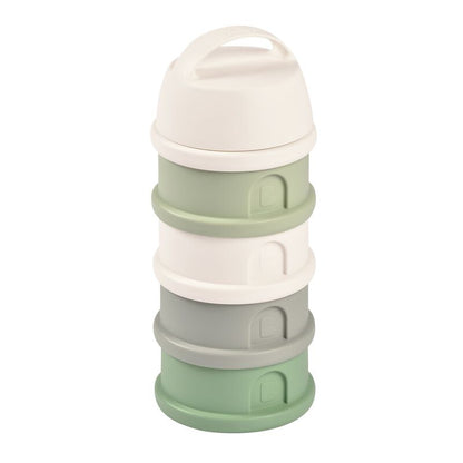 Formula Milk Container - 4 Compartments - Cottonwhite / Sagegreen