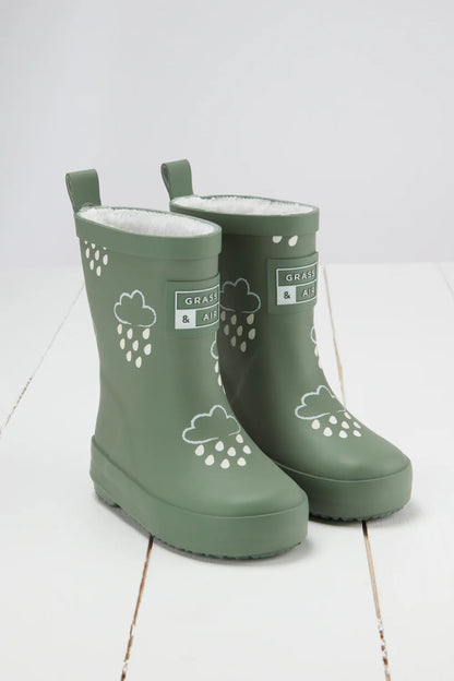 Colour Changing Rainboots - Khaki Green