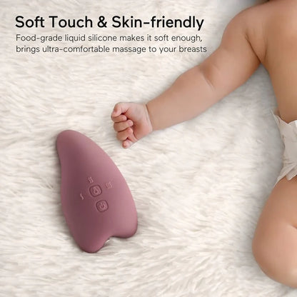 Double 2-in-1 Warming & Vibration Lactation Massager