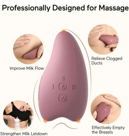 Double 2-in-1 Warming & Vibration Lactation Massager