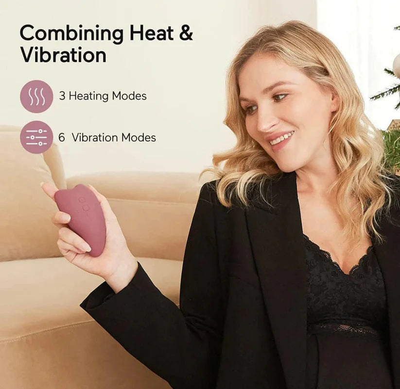 Double 2-in-1 Warming & Vibration Lactation Massager