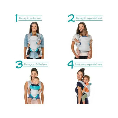 Flip 4-in-1 Light & Airy ConvertibleCarrier - Light grey & teal