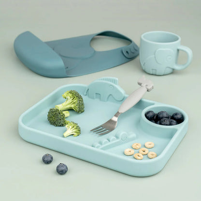 Peekaboo compartment plate - Deer friends