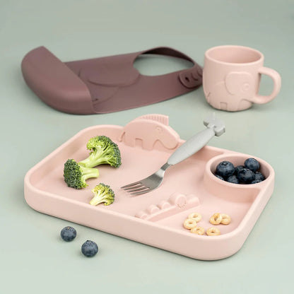 Peekaboo compartment plate - Deer friends