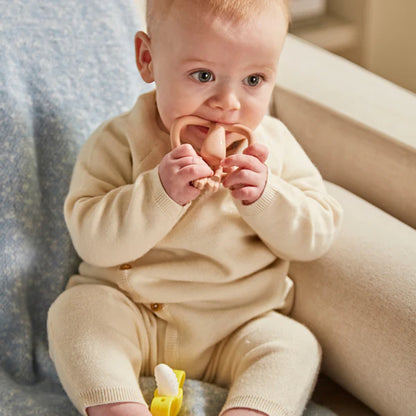 Pink Banana & Monkey Teether Gift Set