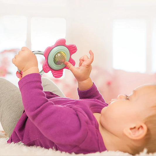 Spin & Rattle Teether - Pink