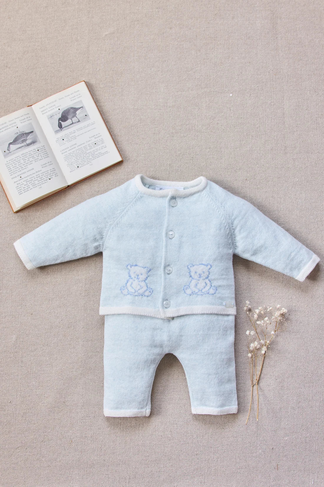 Long outfit Sky-blue cotton with buttons