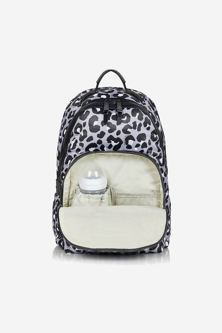 Elwood Changing Backpack Grey/black leopard print