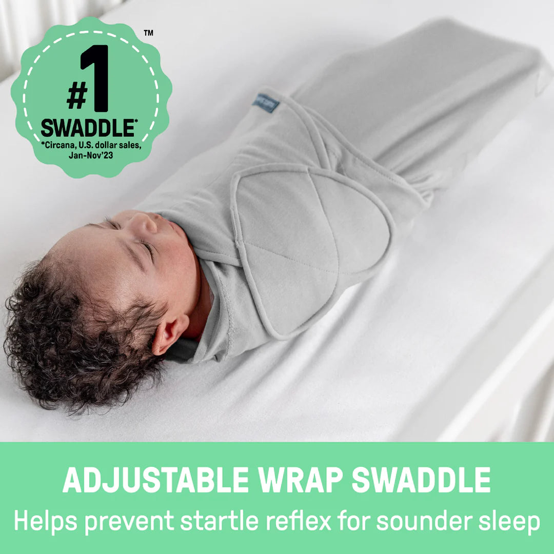 SwaddleME - Monogram Collection, Size 0-3 Months, 1pk - Scribble Elephant