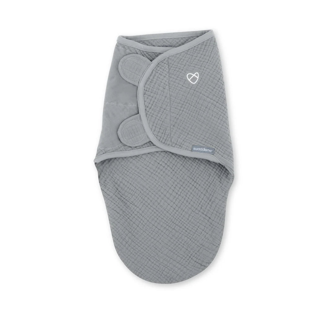 SwaddleME - Muslin Original Swaddle Size 0-3 months, 1pk - Granite