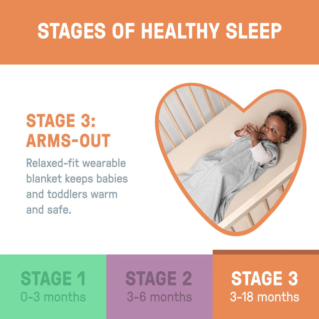 SwaddleMe Night Sack Sleeper Size 3-18 Months, 1pk - Muslin Moss
