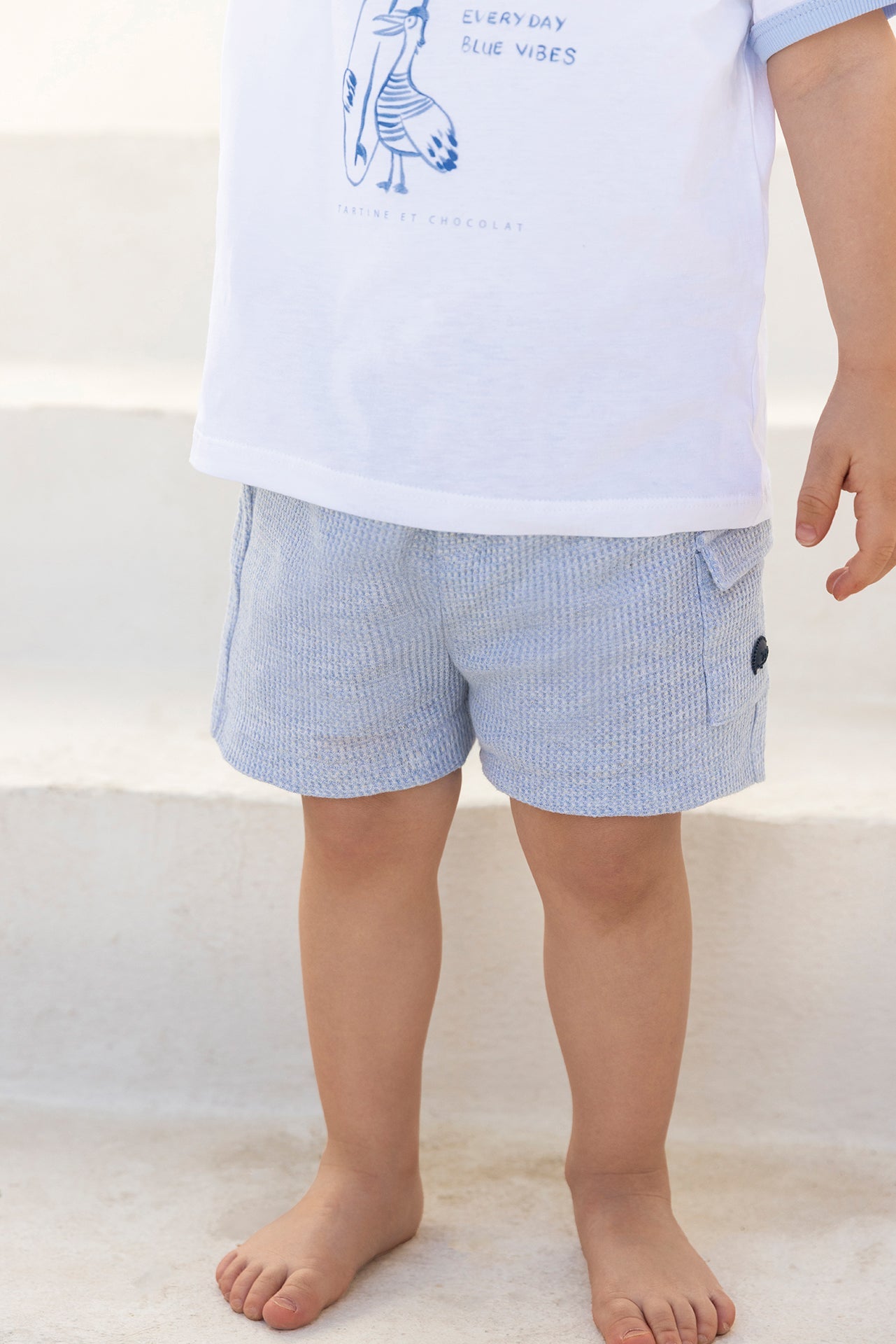 Short
Blue cloud cotton hedgehog