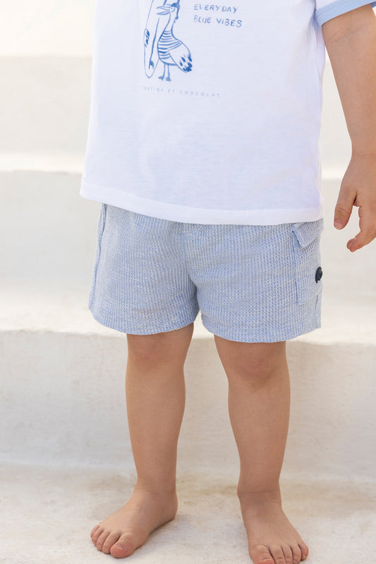 Short
Blue cloud cotton hedgehog