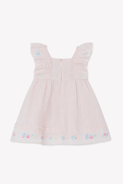 Dress
Pale pink Linen Embroidered