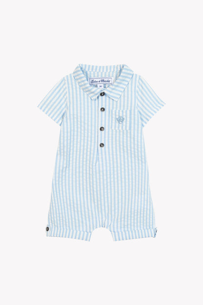 Jumpsuit short
Blue cloud cotton Stripes