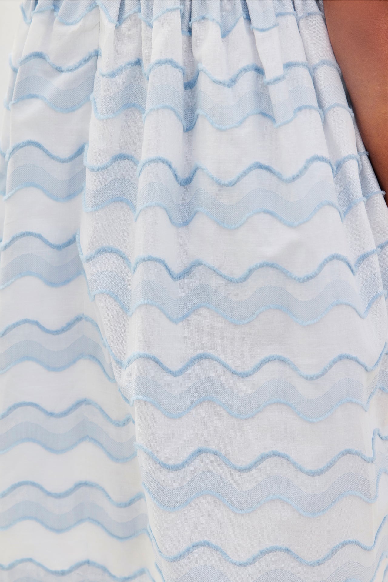 Dress
Azure cotton waves