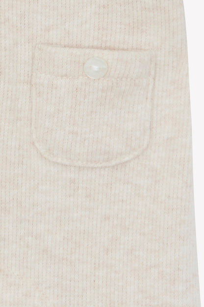 Jumpsuit long
Beige cotton heather Peter pan collar