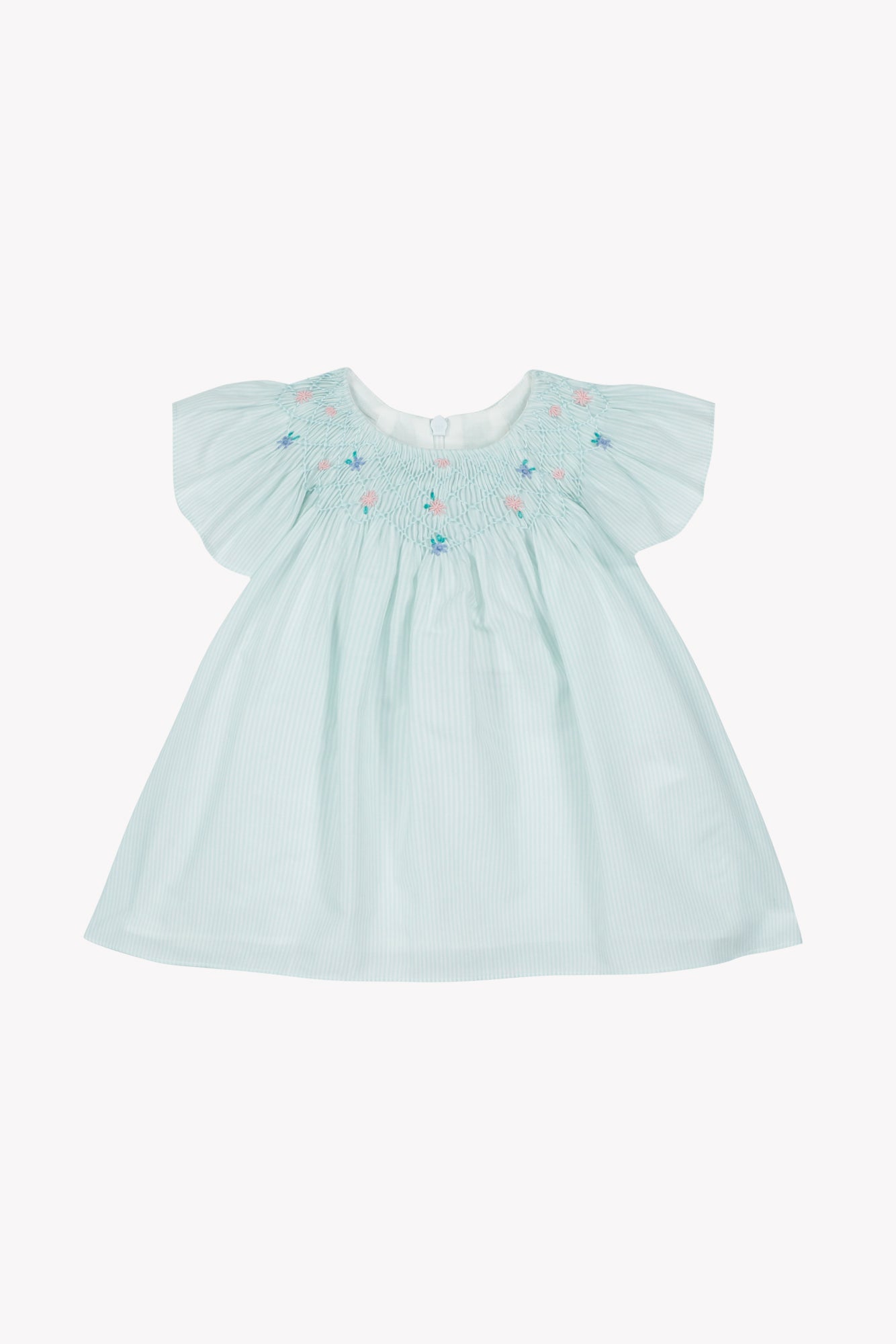 Dress
Blue smocked cotton Embrodery