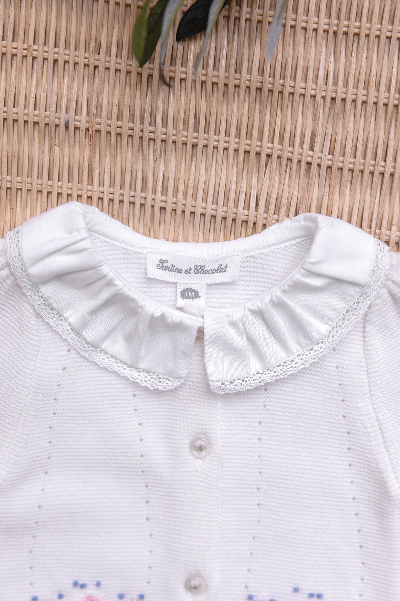 Jumpsuit long
Ecru cotton flowers