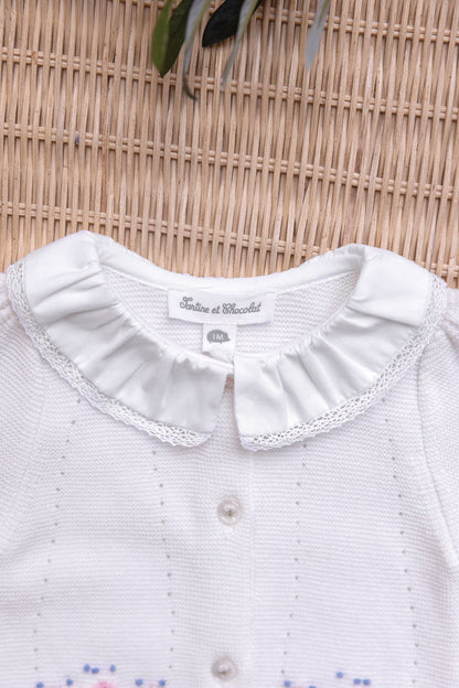 Jumpsuit long
Ecru cotton flowers