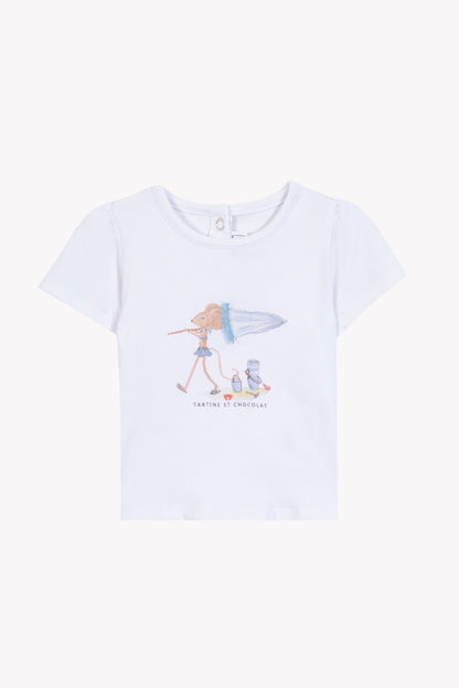 T-shirt
White cotton Illustration beach