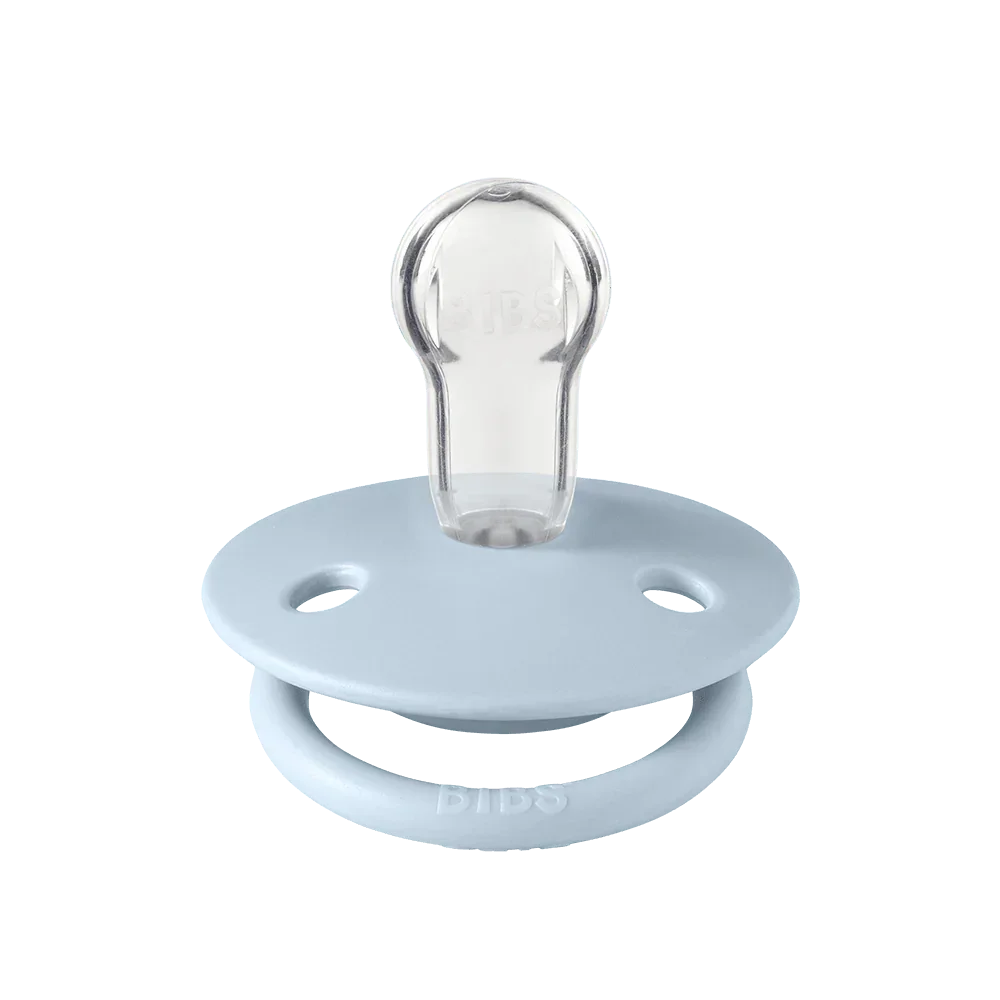 Bibs - De Lux Pacifiers - Pack of 2 - Iron/Baby Blue - one size - 0/36 months