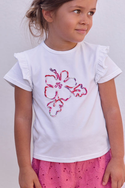 T-shirt
Cotton hibiscus Print fabric Liberty