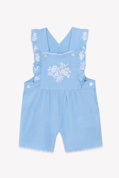 Dungaree short
Blue azure Linen