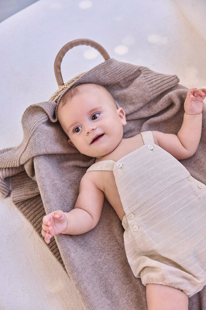 Dungaree
Beige cotton Stripes