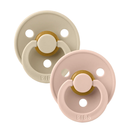 Colour Pacifiers 2 Pack - Vanilla/Blush size 1 | +0 months
