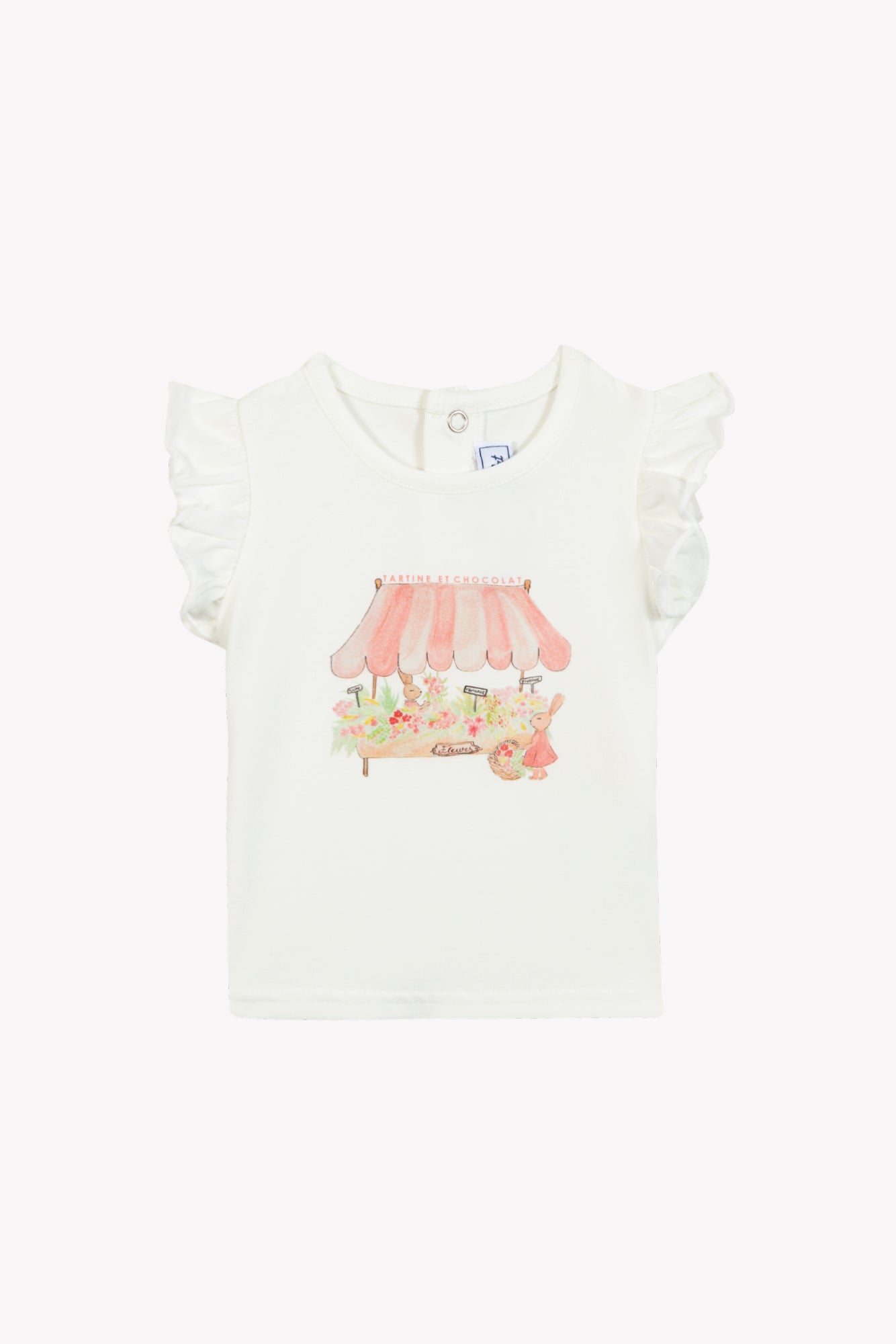 T-shirt
White cotton Illustration flower market