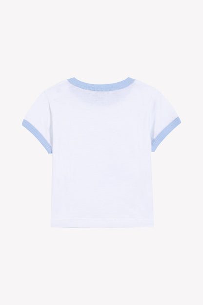 T-shirt - White cotton Illustration seaside