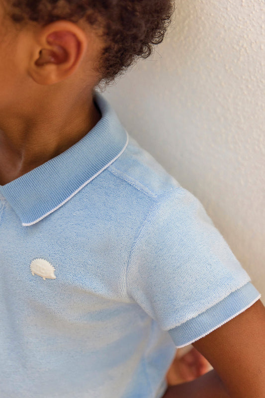 Polo shirt
Blue cloud cotton terry