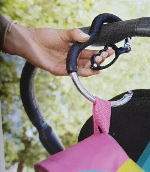 Munchkin Clip and Carry Pushchair Hook, Heavy Duty Aluminium, Black