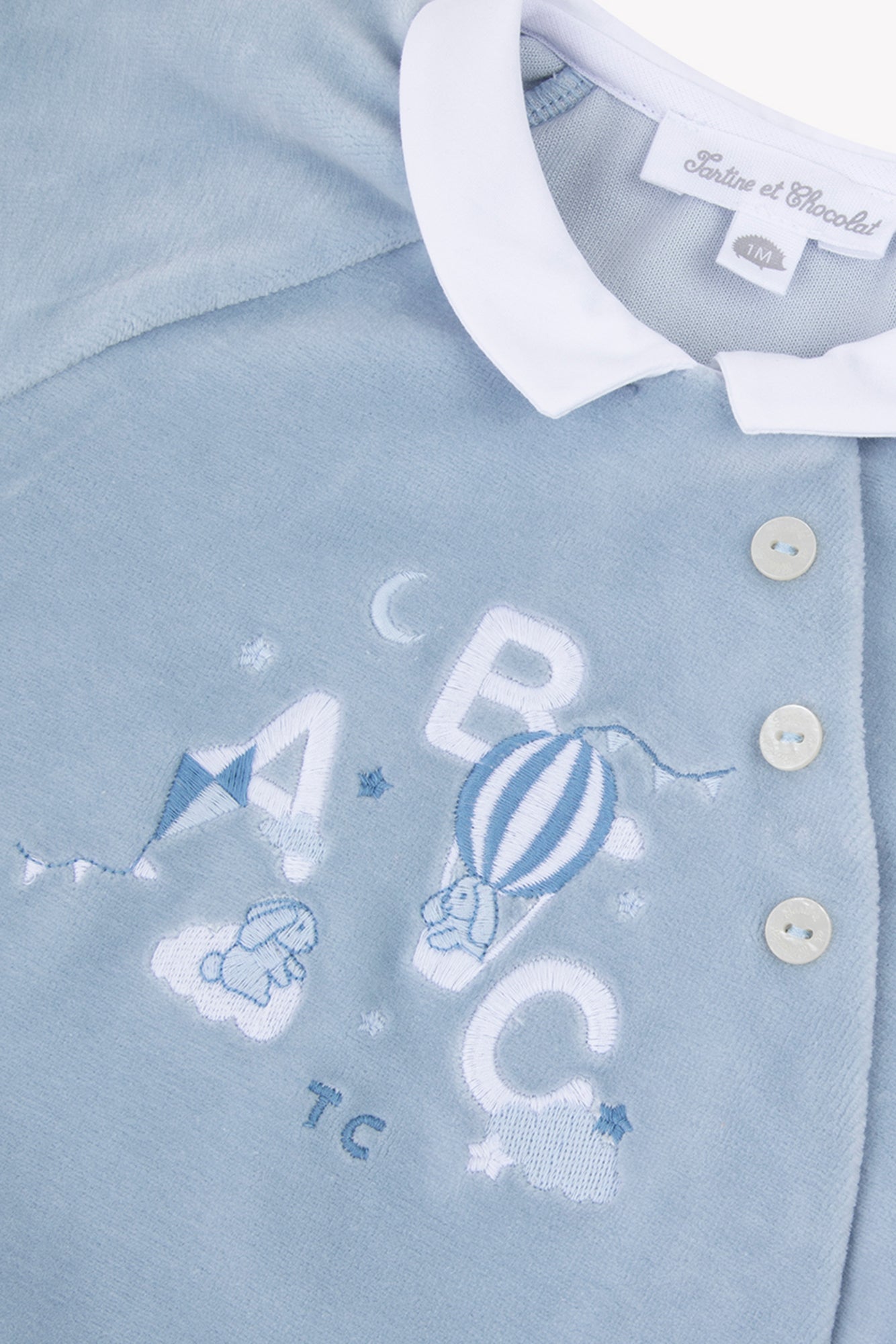 Pajamas
Blue grayed out Velvet ABC