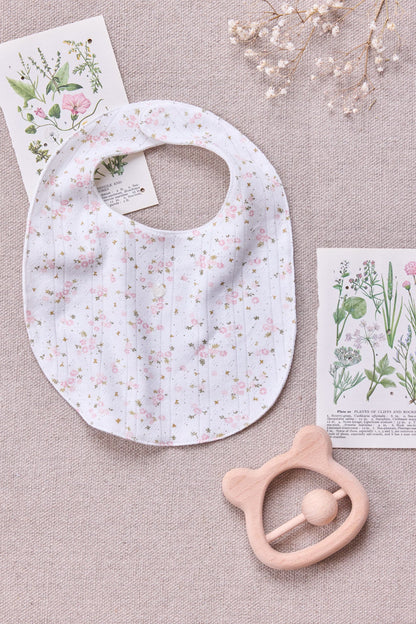 Bib
Ivory cotton Print flowery
