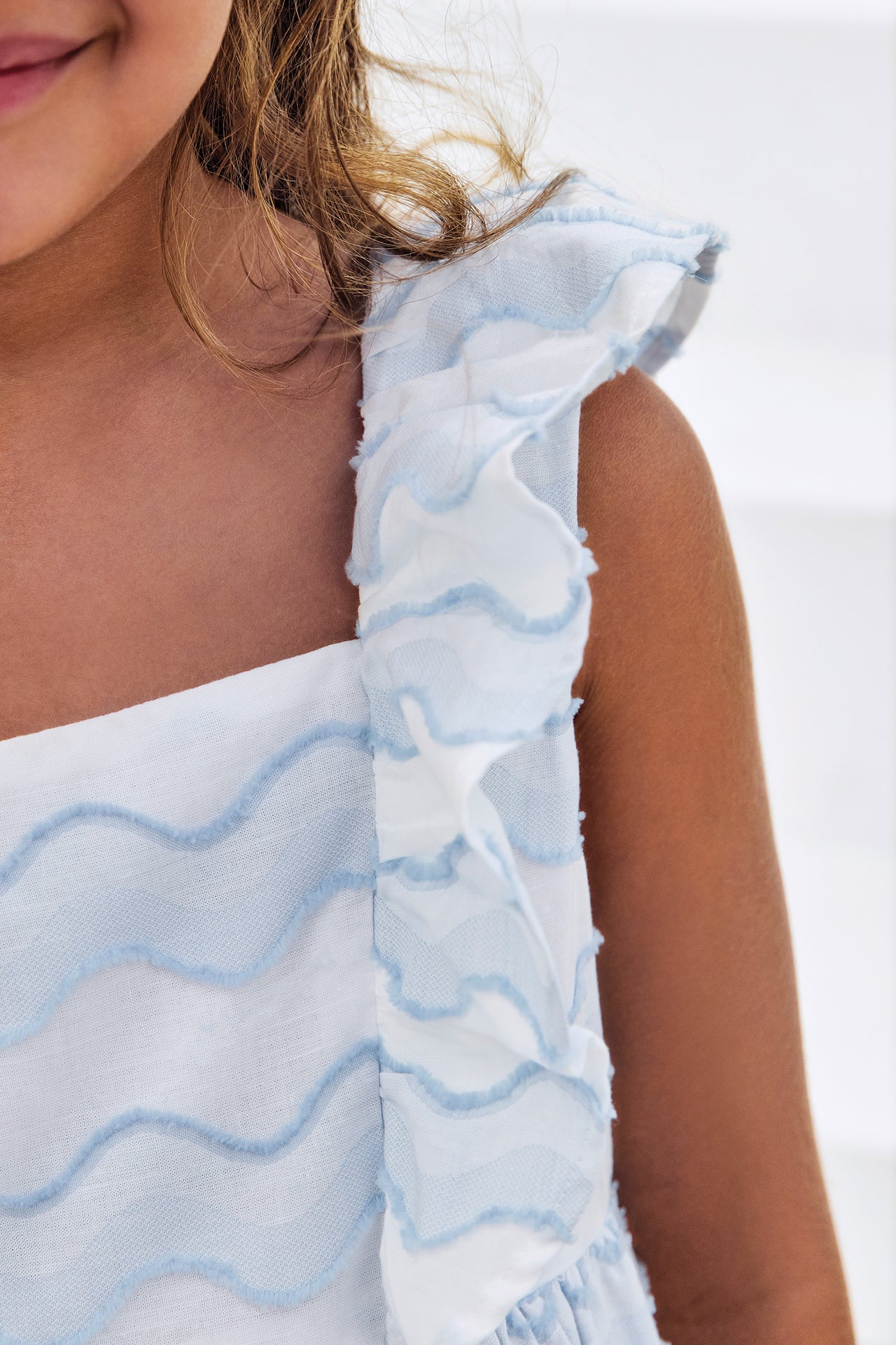 Dress
Azure cotton waves