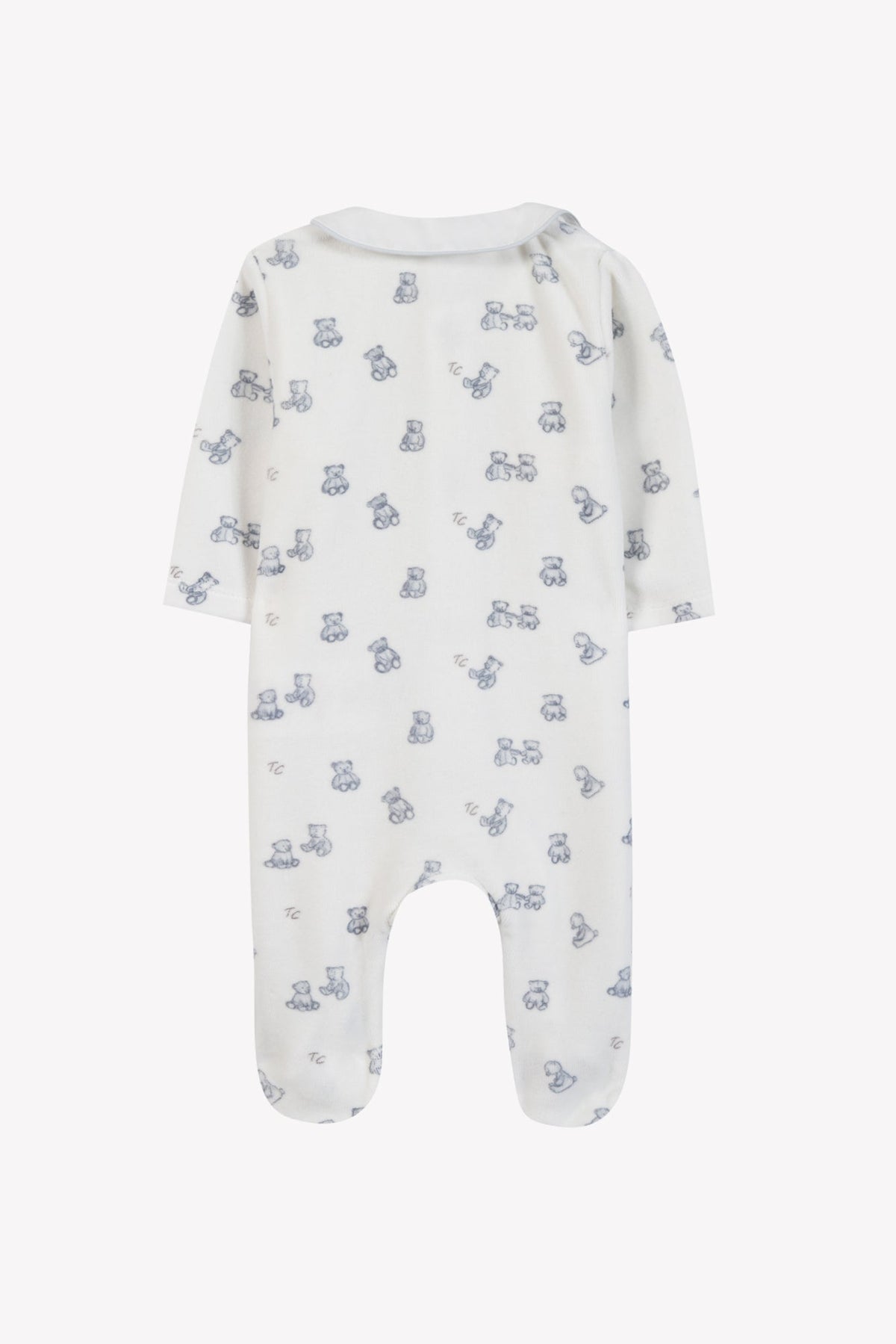 Pajamas
Ecru cotton velvet teddy bear pattern