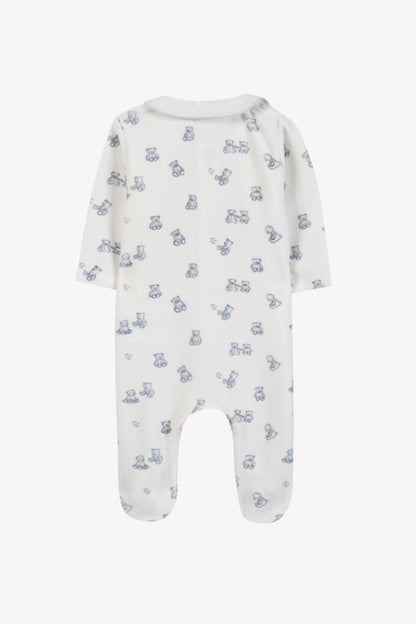 Pajamas
Ecru cotton velvet teddy bear pattern