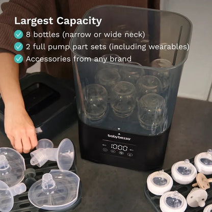 Baby Brezza - SuperQuick™ 10 Minute Baby Bottle Sterilizer And Dryer | Matte Black