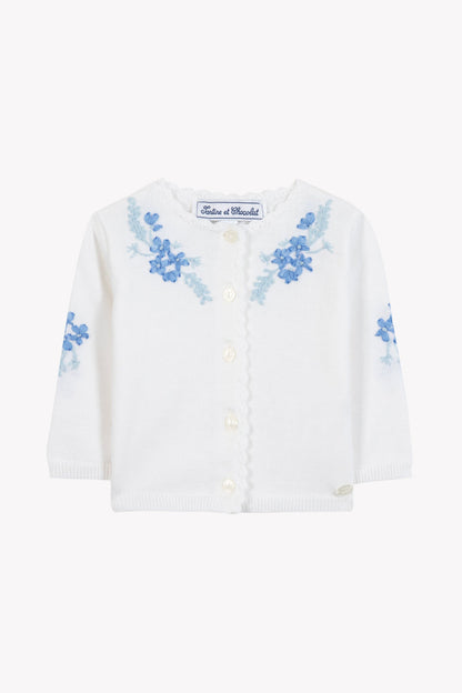 Cardigan
Blue electric cotton Embrodery Ribbon