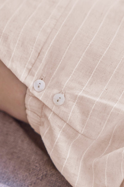 Dungaree
Beige cotton Stripes