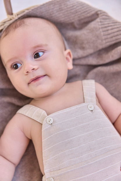 Dungaree
Beige cotton Stripes