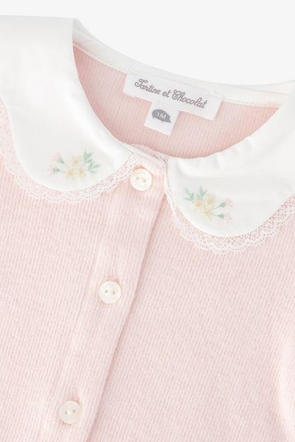 Jumpsuit long
Cotton dew Peter pan collar